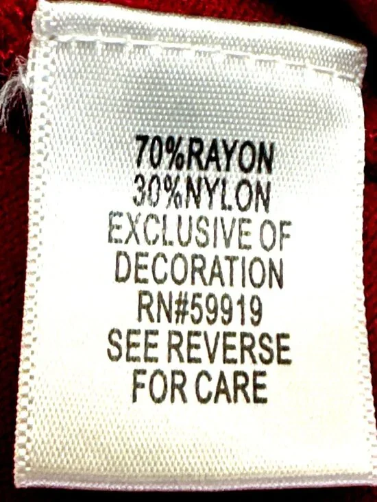 Apt 9 Large Burgundy Beaded Faux Wrap Sweater Layered Y2K Work Glam Holiday Chic - Picture 7 of 9